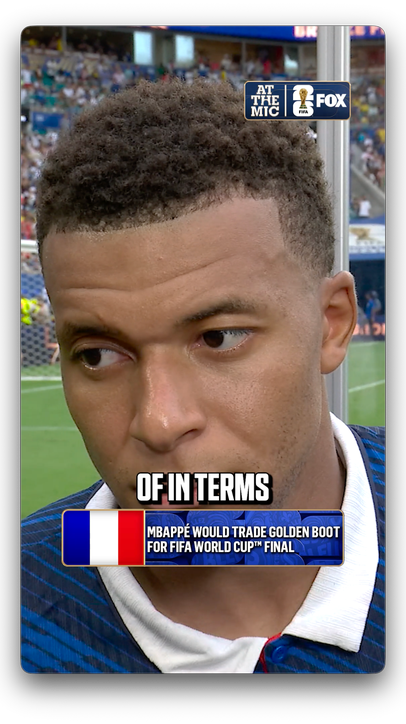 Though he may currently lead in goals-scored this tournament, Mbappé wishes he was playing tomorrow in the Final 🇫🇷
