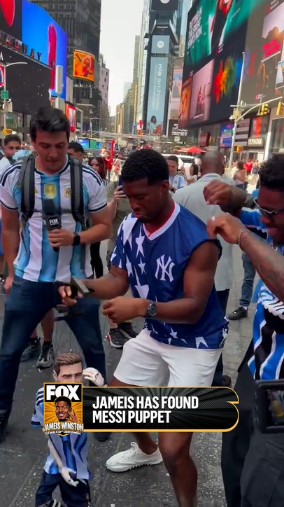 Jameis really tried to make the Messi puppet eat a W 😂 #JameisOnFOX