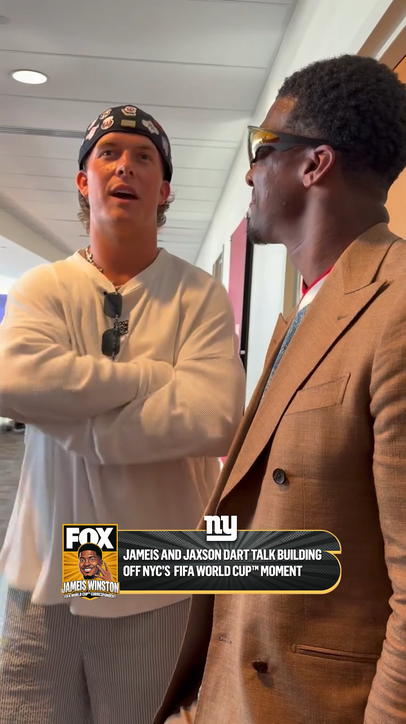 @nygiants teammates Jameis and @jaxondart discuss the impact of the FIFA World Cup Final being in New York