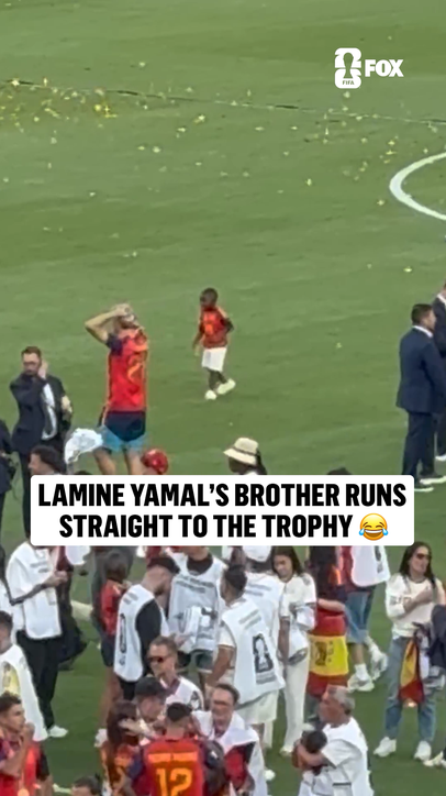 Lamine Yamal's little brother Keyne celebrates Spain's FIFA World Cup triumph 🏆