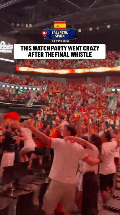 Spain securing its second Men's FIFA World Cup title had this arena in Valencia going wild 🇪🇸