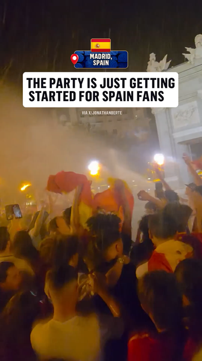 The scenes in Madrid are CRAZY right now 🇪🇸