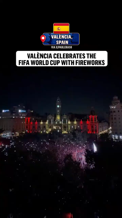 València put on a show after Spain were crowned FIFA World Cup Champions 🎆