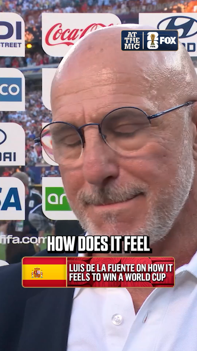 Spain manager Luis de la Fuente talks about the emotions of winning a FIFA World Cup ❤️