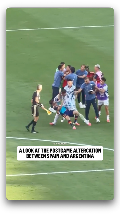 Things got heated between Spain and Argentina after the final whistle of the FIFA World Cup Final (via X/MickyJnr__)