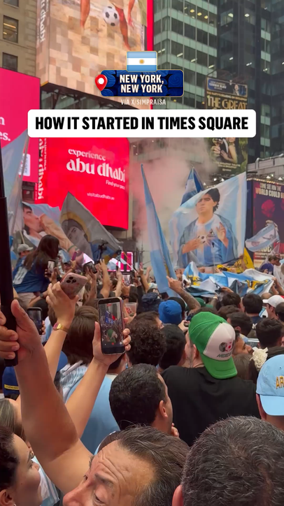 Spain fans had the last laugh, celebrating the FIFA World Cup title in Times Square 🇪🇸