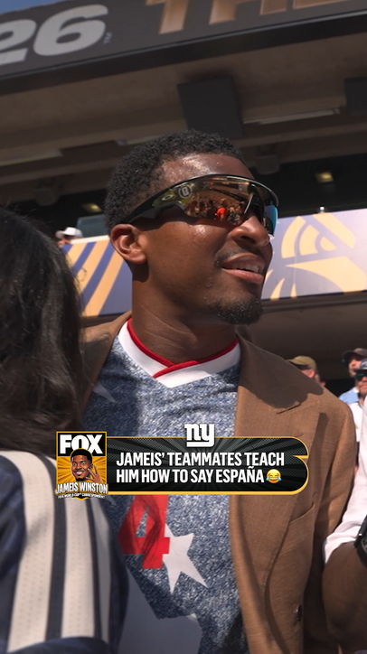 Jameis learning how to say "España" with his @NYGIants teammates is too good 🤣