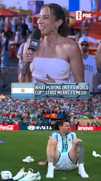 Messi took in the emotions of the moment after the final whistle.