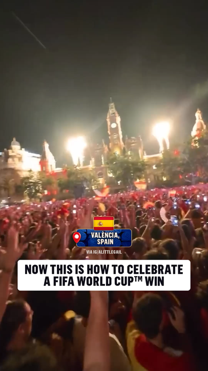 València ERUPTED as Spain celebrated its 2026 FIFA World Cup title 🇪🇸