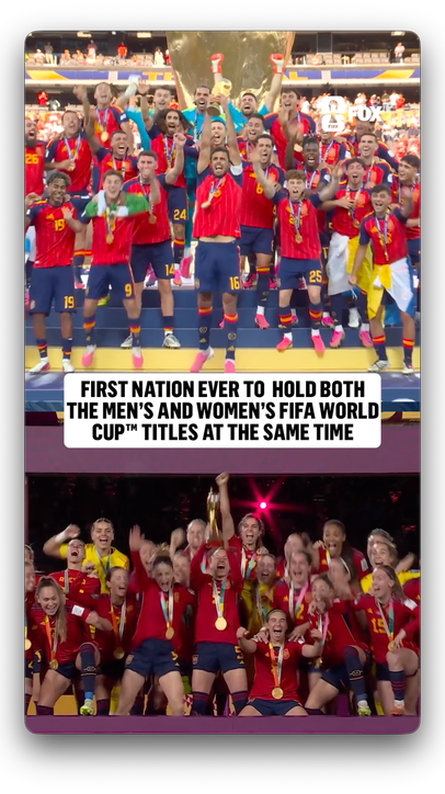 The men and women of Spain have etched their names in history 🇪🇸