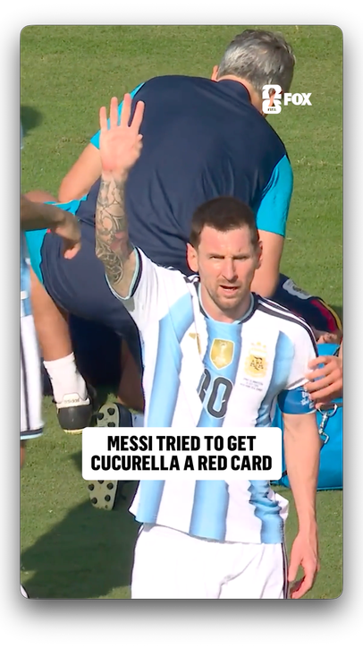 Messi really tried to get Cucurella a red card for covering his mouth 😅