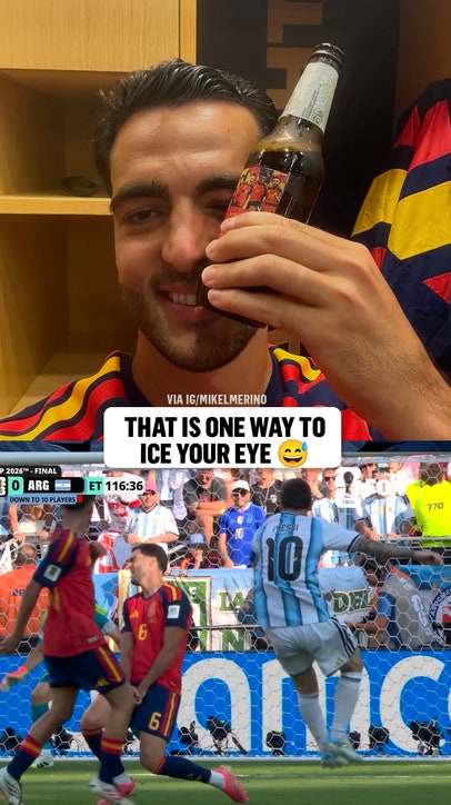 World Cup Champion Mikel Merino was all smiles after his big block on Messi’s shot attempt 💪