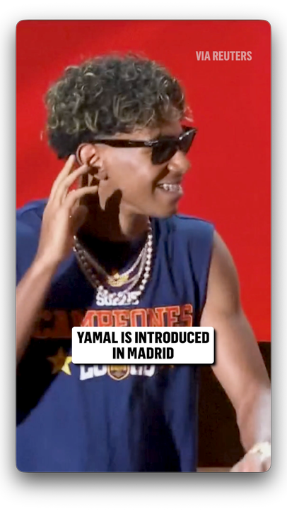 19-year-old superstar Lamine Yamal is introduced back home in Spain after winning the 2026 FIFA World Cup ⭐️