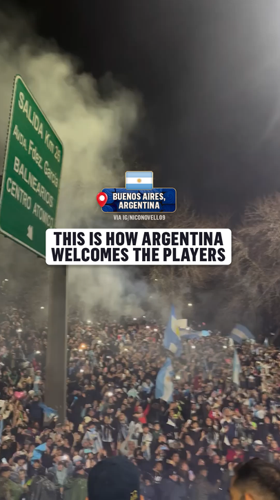 Beautiful scenes from Argentina as the players receive a hero's welcome despite the result
