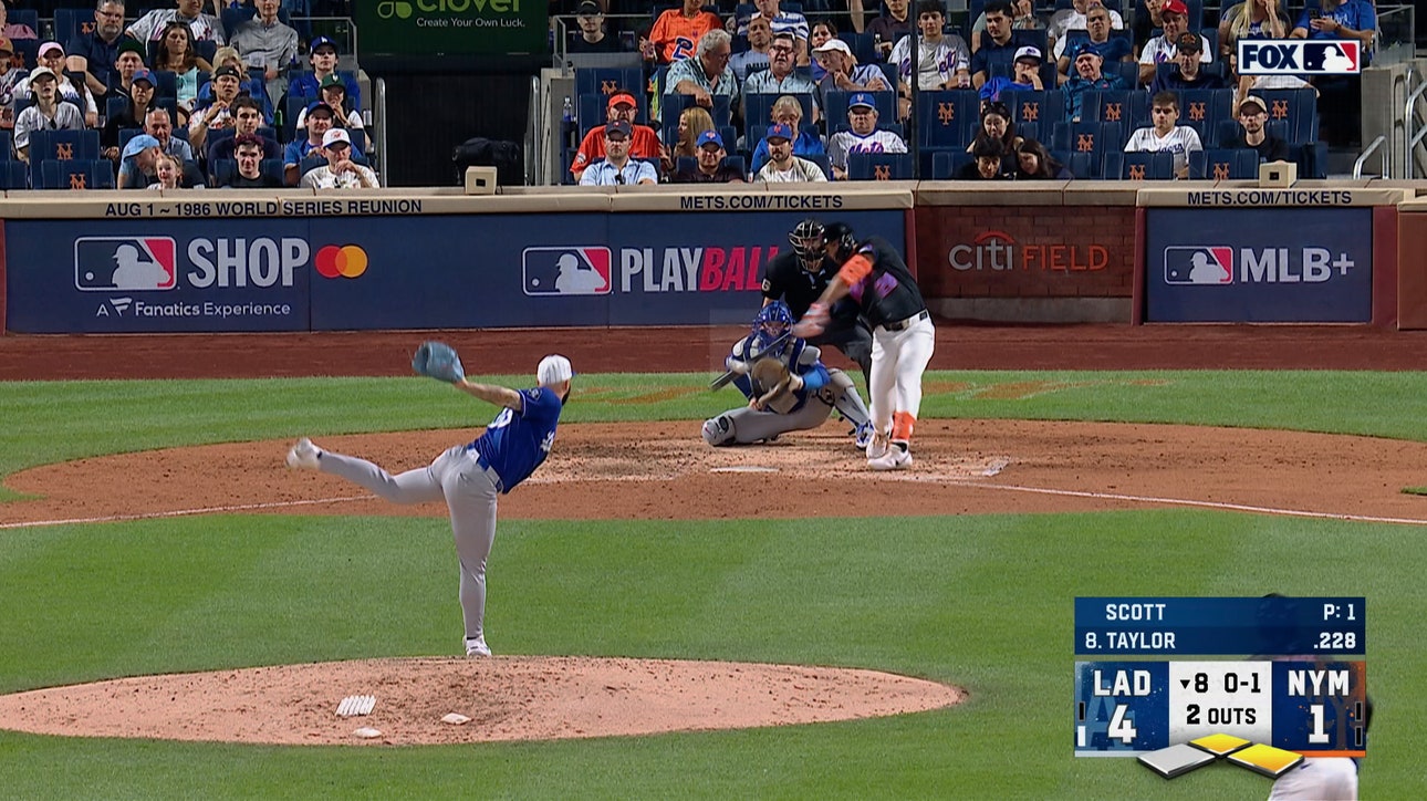 Tyrone Taylor hits two-run double, to cut Mets' deficit vs. Dodgers