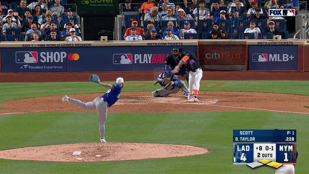 Tyrone Taylor hits two-run double, to cut Mets' deficit vs. Dodgers