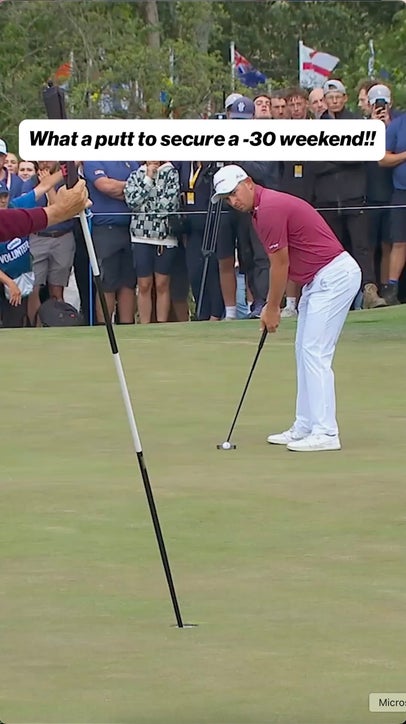 What a way for Lucas Herbert to finish his weekend! ⛳