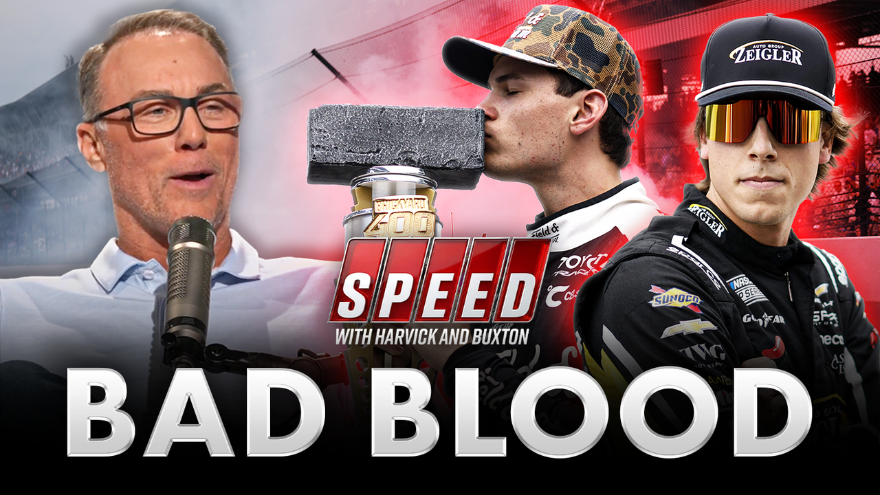 Heim Wins Brickyard, Hocevar Flips Bird + F1 Weekend Review |SPEED