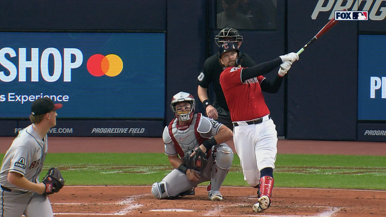 Guardians' Rhys Hoskins hits two-run homer to take lead vs Diamondbacks
