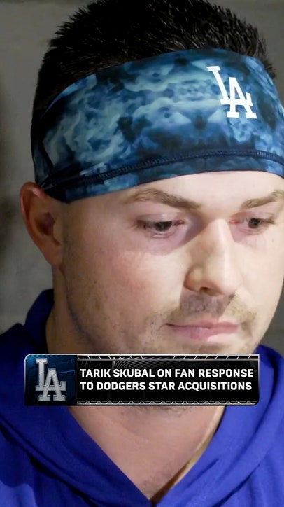 Tarik Skubal reacts to the fan response after being traded to Dodgers