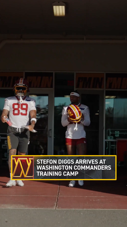 Stefon Diggs makes his arrival as a Washington Commander
