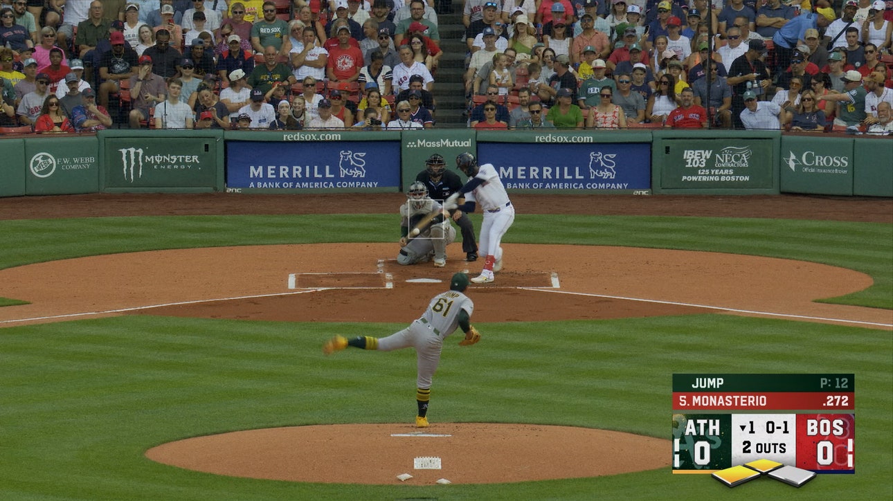 Andruw Monasterio drives in two runs to give Red Sox early lead over Athletics