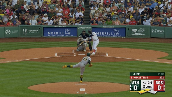 Andruw Monasterio drives in two runs to give Red Sox early lead over Athletics