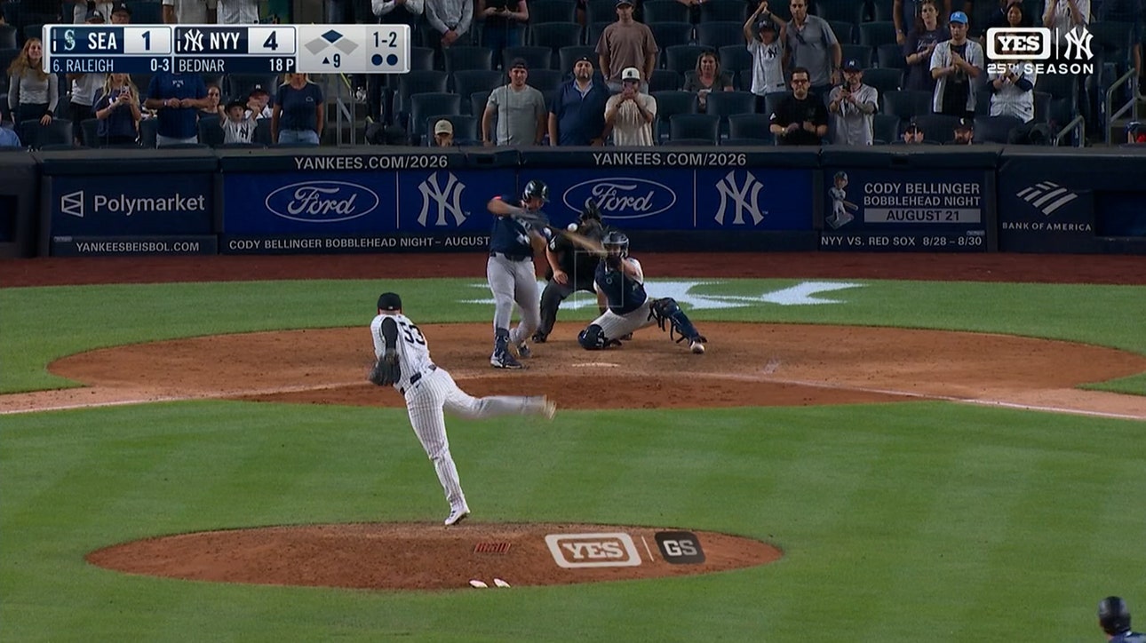 David Bednar strikes out Cal Raleigh, sealing Yankees' win over Mariners