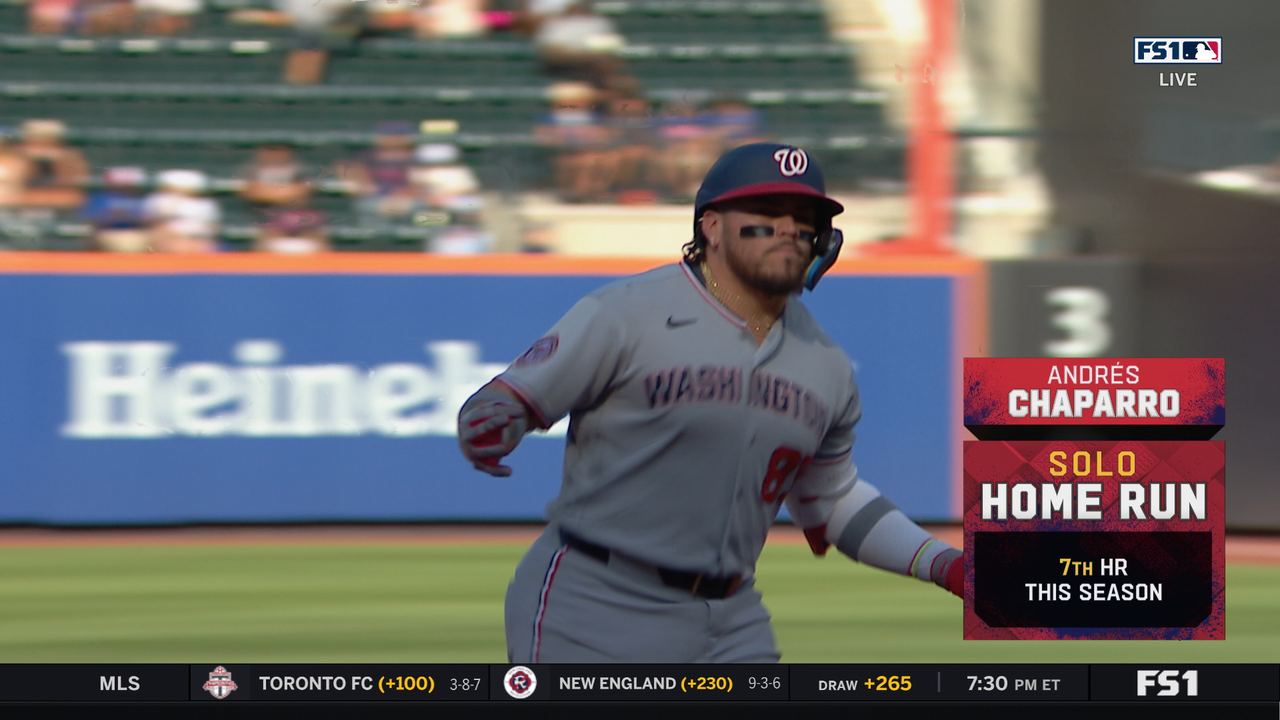 Nationals' Andrés Chaparro Hits Home Run to cut into Mets' lead