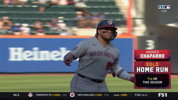 Nationals' Andrés Chaparro Hits Home Run to cut into Mets' lead