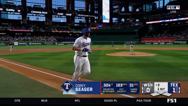 Corey Seager hits solo home run, giving Rangers lead against Nationals