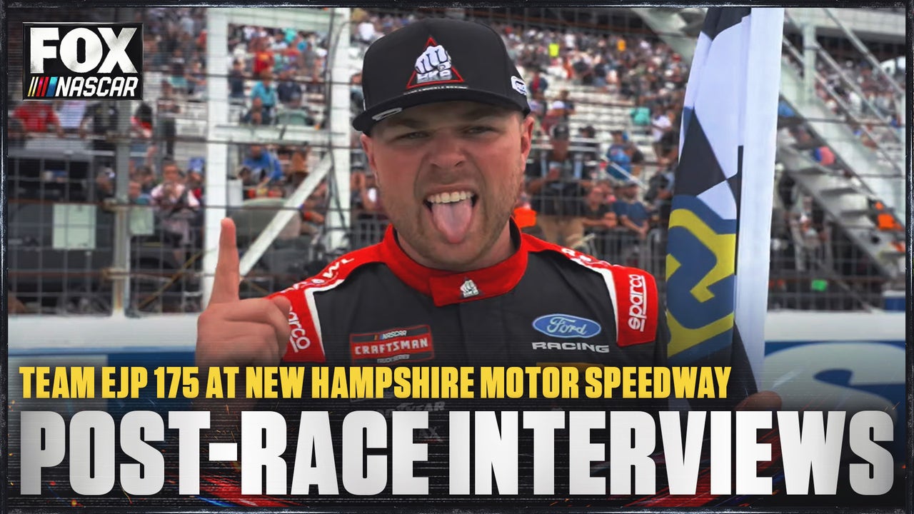 Layne Riggs and Tyler Ankrum after Team EJP from New Hampshire Motor Speedway 🎤