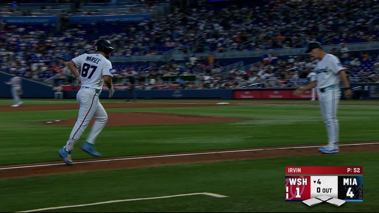 Jakob Marsee hits solo home run, extending Marlins lead over Nationals
