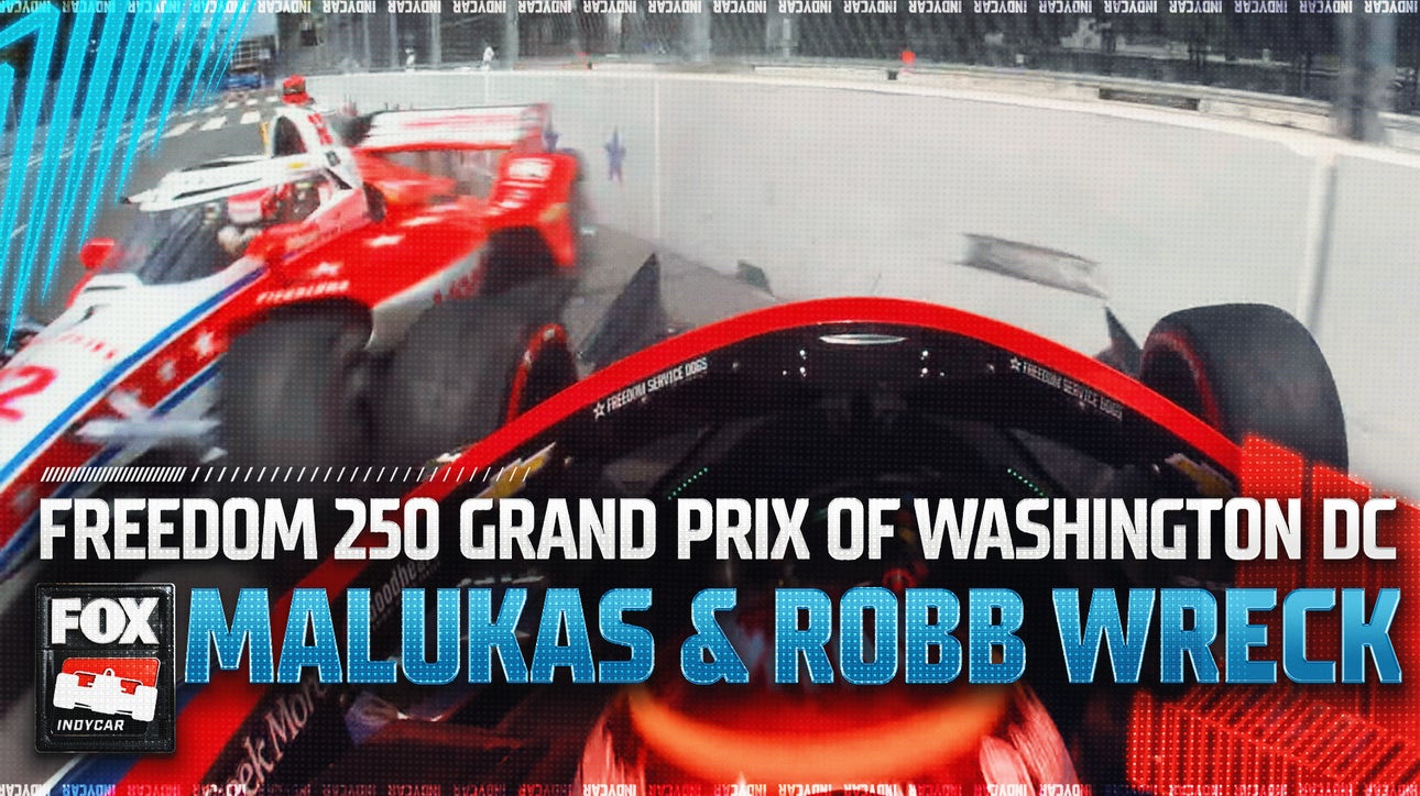 David Malukas Hits Wall Before Sting Ray Robb Collides With His Car 🏁 INDYCAR on FOX