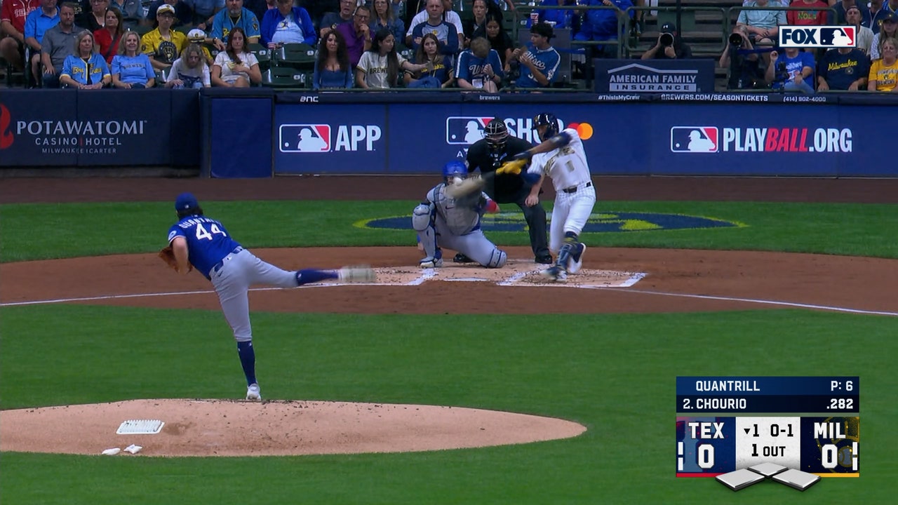 Jackson Chourio and William Contreras launch solo homers to put Brewers ahead against Rangers