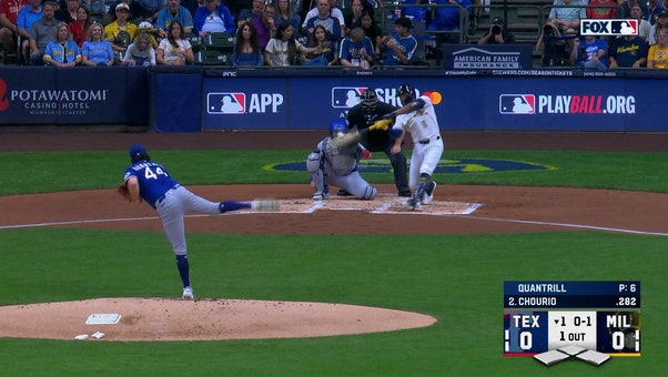 Jackson Chourio and William Contreras launch solo homers to put Brewers ahead against Rangers