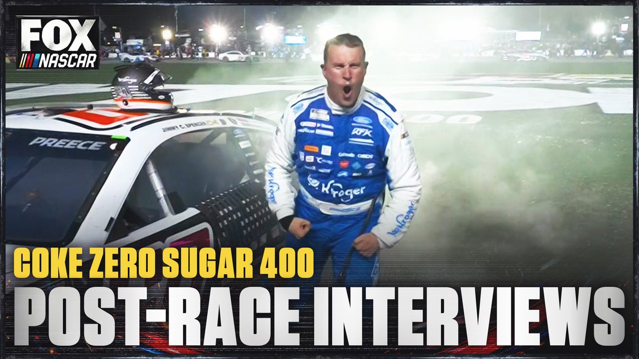 Ryan Preece, SVG, Denny Hamlin and more post-race interviews from Coke Zero Sugar 400 🎤