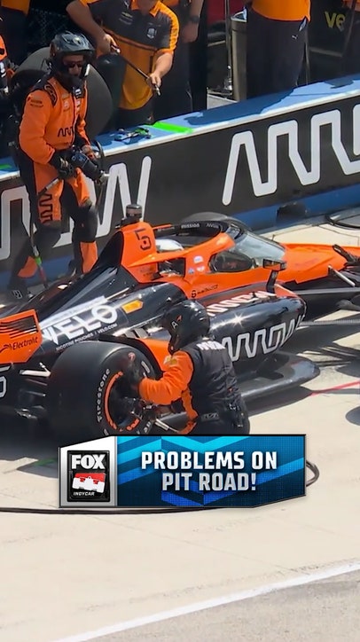 Problems for Pato O'Ward and others on pit road at Milwaukee