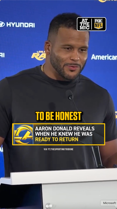 Aaron Donald talks through the process that led to his return to the Rams