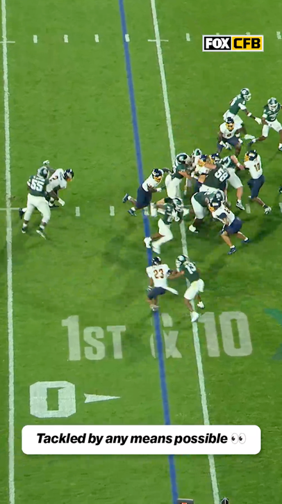 His pants were a victim of this tackle