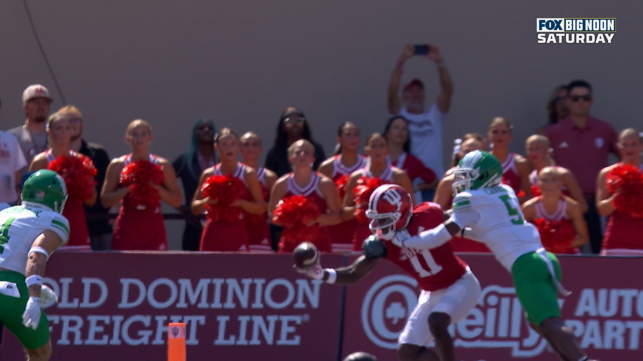 Josh Hoover finds Nick Marsh for 15-yard TD, giving Indiana early lead over North Texas 