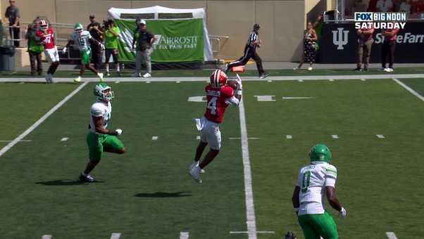 Josh Hoover finds Davion Chandler for 42-yard touchdown, his FOURTH of the game, as Indiana extends lead over North Texas