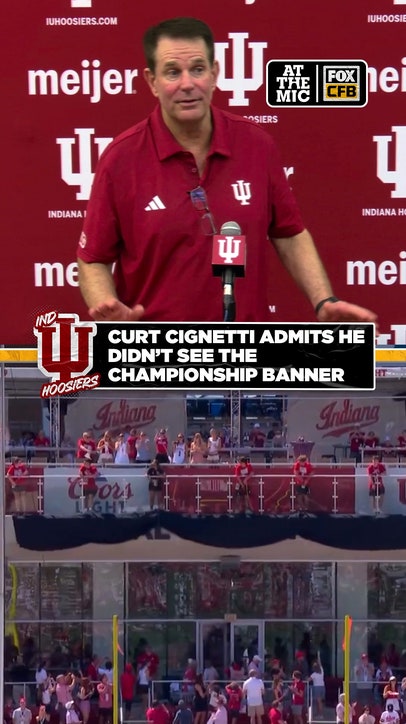 Curt Cignetti was so locked in he didn’t even notice the championship banner