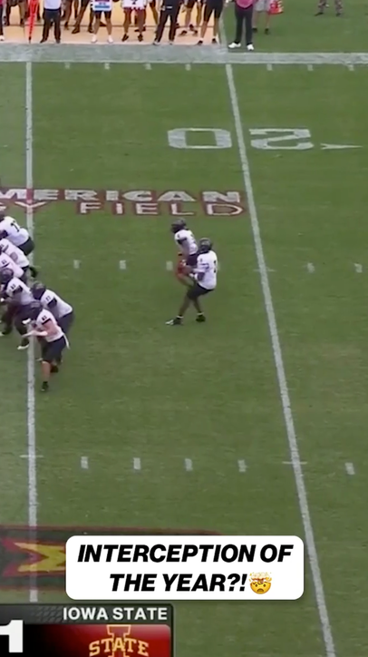 An early candidate for the interception of the year