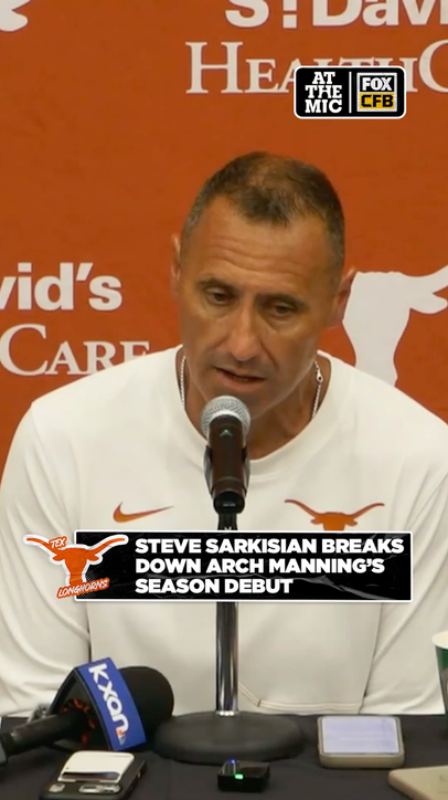 Steve Sarkisian breaks down Arch Manning’s season debut with a huge matchup against Ohio State next week 🎙️