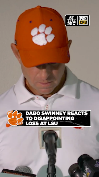 HC Dabo Swinney reacts after Clemson’s disappointing loss to Lane Kiffin and LSU 🎙️