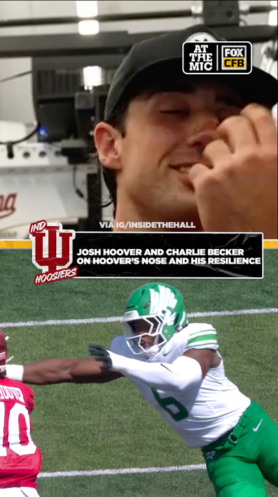 Josh Hoover’s bloody nose had the Indiana sideline impressed 😂