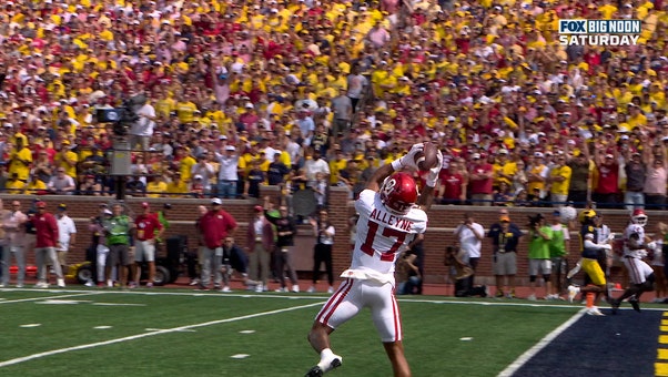 Oklahoma's John Mateer finds Mackenzie Alleyne for 22-yard TD against Michigan