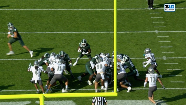 Cam Edwards rushes for one-yard TD, extending Michigan State's lead over Eastern Michigan