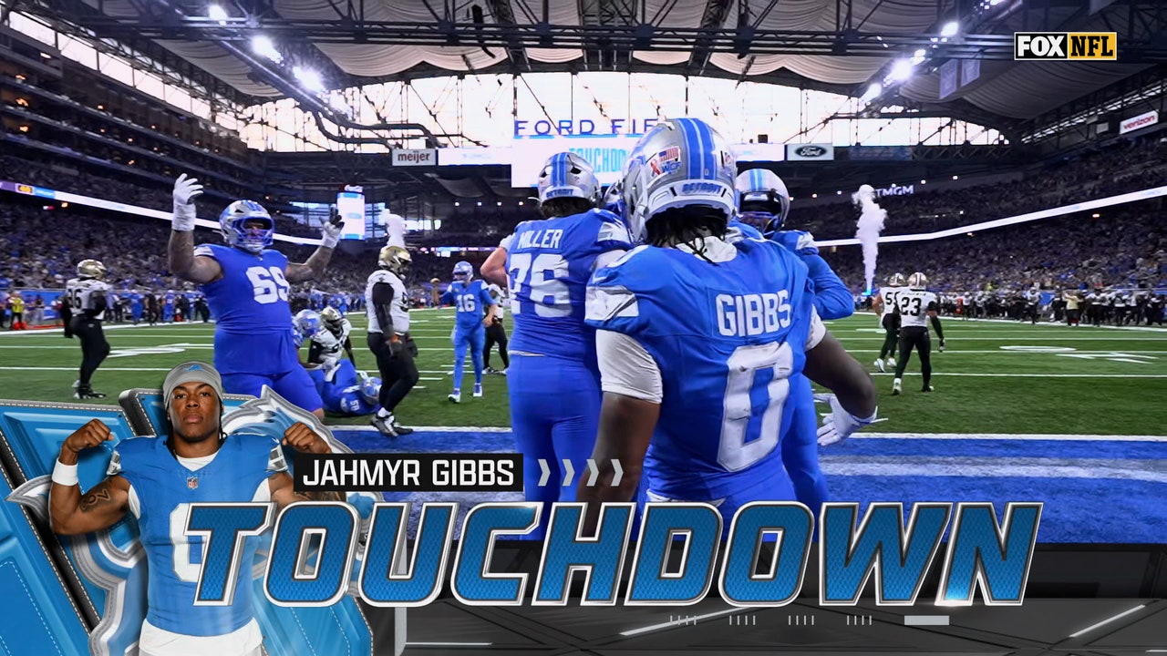 Jahmyr Gibbs runs for his 2nd TD, extending Lions' lead over Saints | NFL Highlights